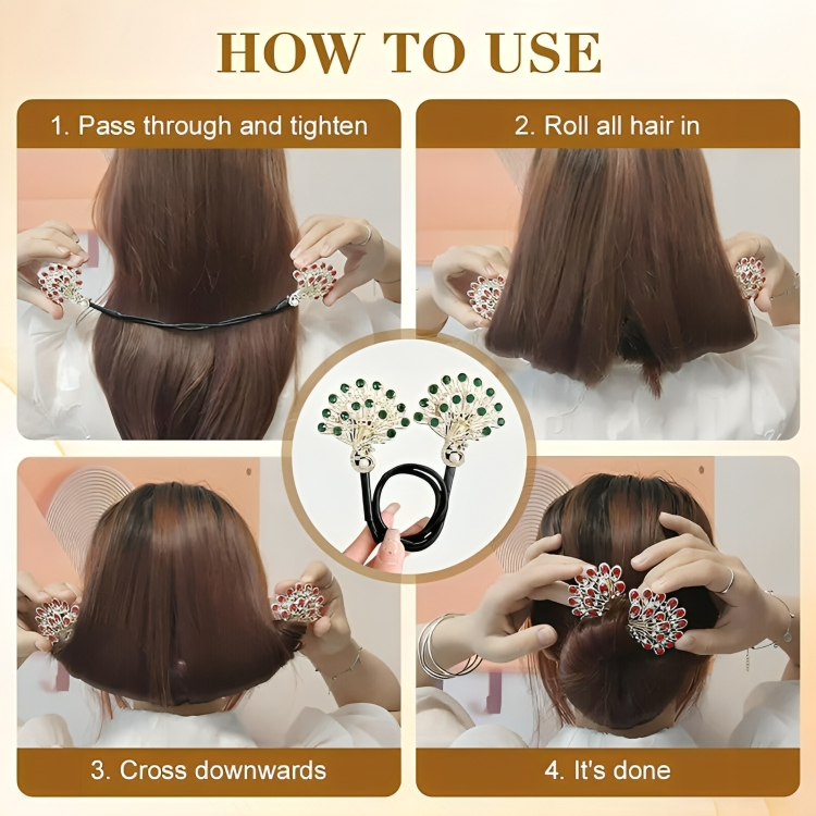 Lot de 5 accessoires décoratifs pour chignon