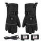 Gants chauffants noirs en nylon à alimentation au choix