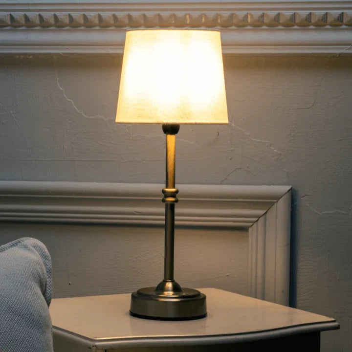 Lampe de table LED sans fil avec abat-jour textile – image 15
