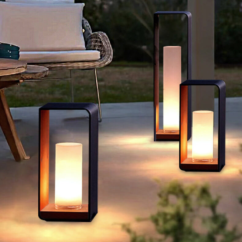 Borne lumineuse extérieure à LED, format carré