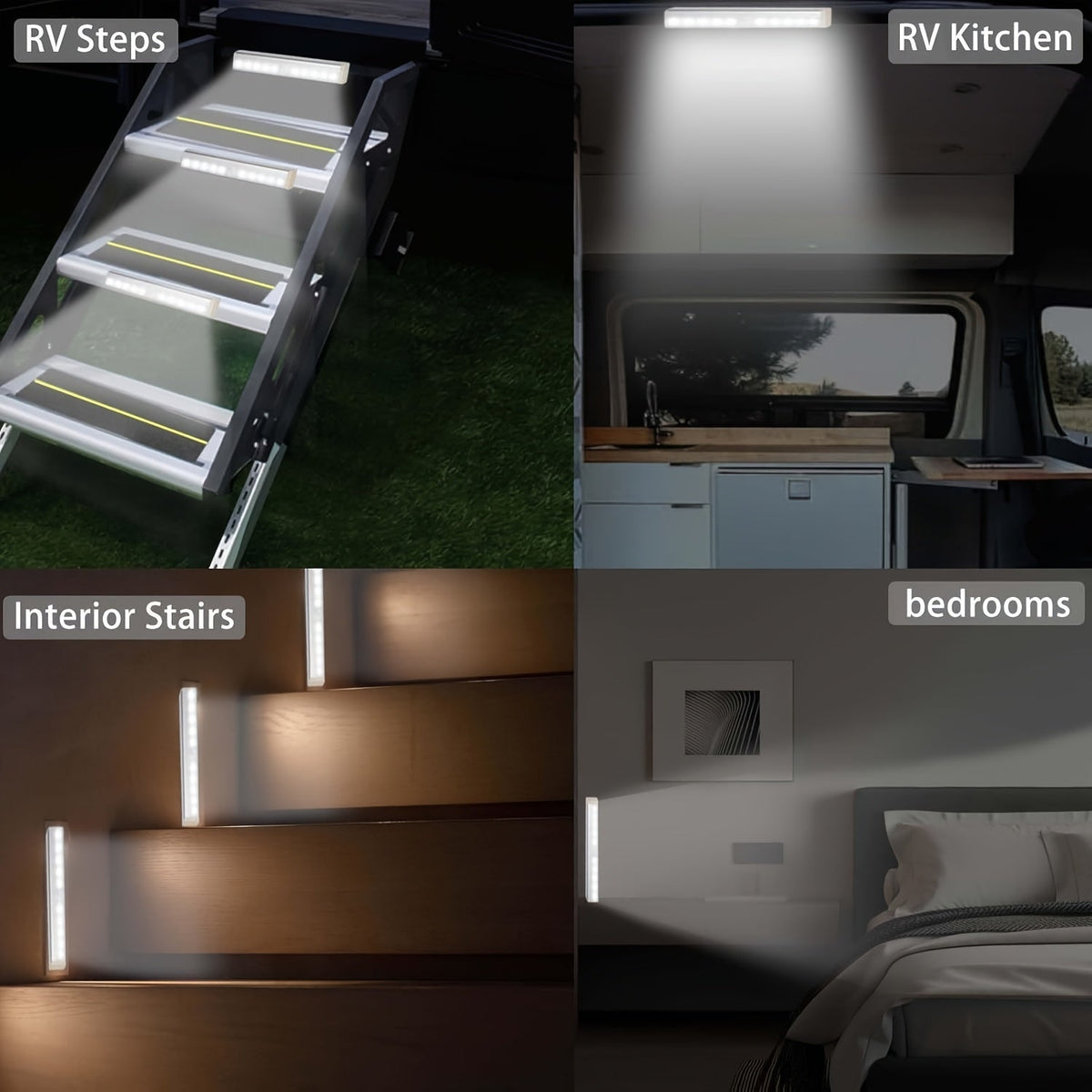 Barre lumineuse à DEL rechargeable avec détecteur de mouvement