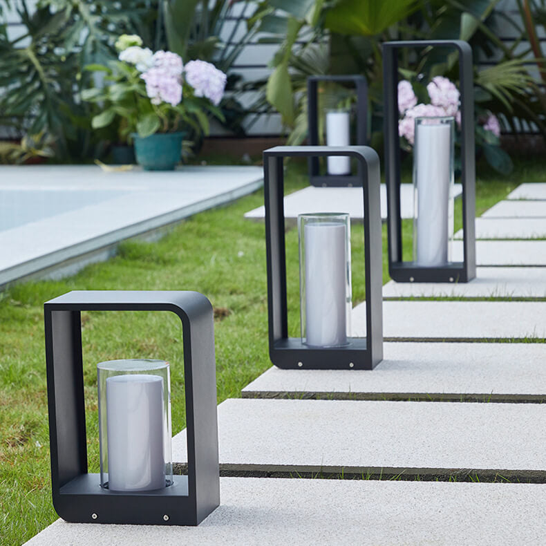 Borne lumineuse extérieure à LED, format carré