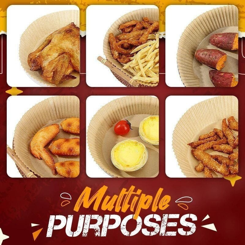 Lot de 50 protections pour panier de friteuse à air