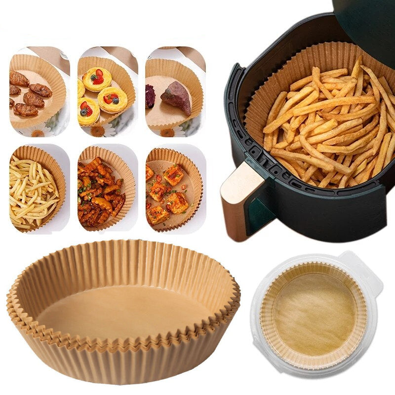 Lot de 50 protections pour panier de friteuse à air