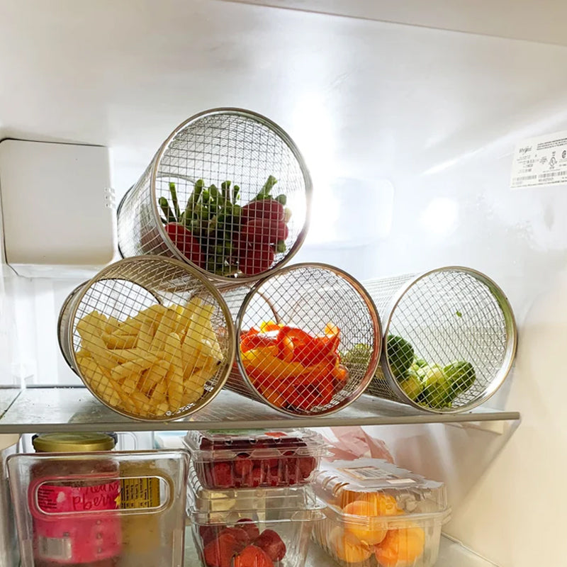 Panier rotatif pour barbecue – Rôtissoire à légumes en acier inoxydable 304 – image 4