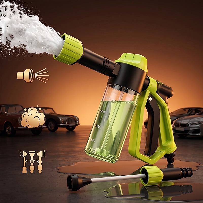 Canon à mousse 2-en-1 pour lavage auto – Kit pistolet pulvérisateur pour tuyau d’arrosage – image 2