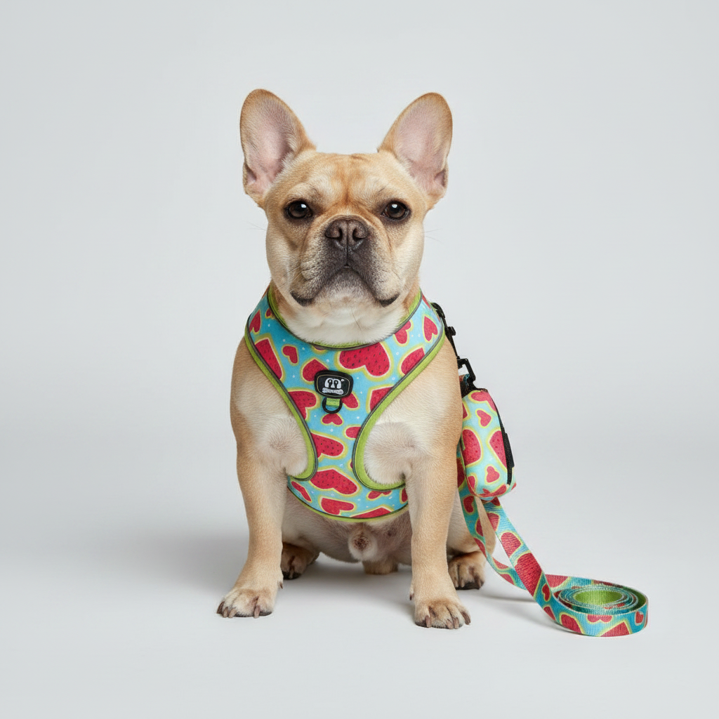 Ensemble Harnais et Laisse pour Chien 3 Pièces – Kit de Promenade Réglable et Confortable