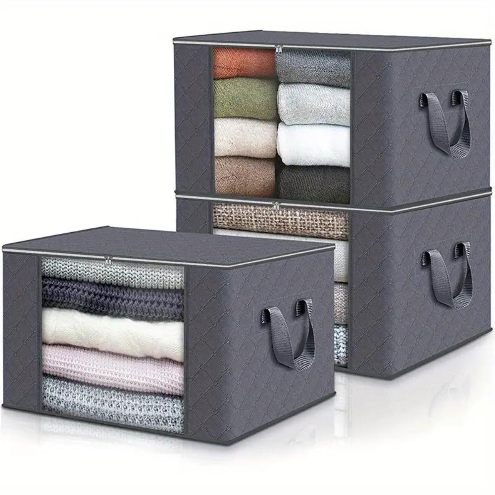 Sac de rangement zippé pour vêtements et linge de lit