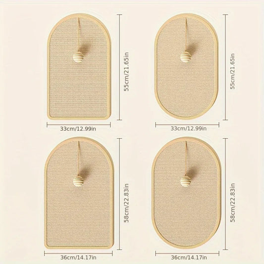 Felineau Griffoir Mural Sisal 3-en-1 avec Jouet Suspendu