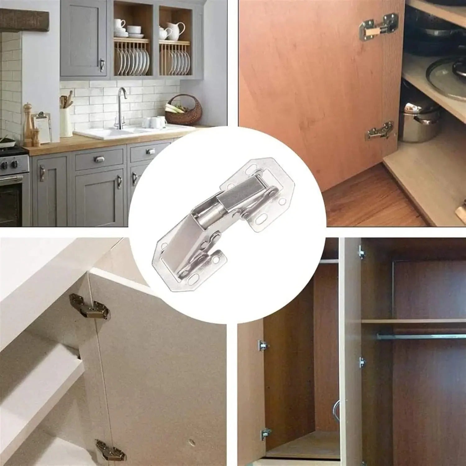 Lot de 10 charnières d’armoire à fermeture douce – image 7