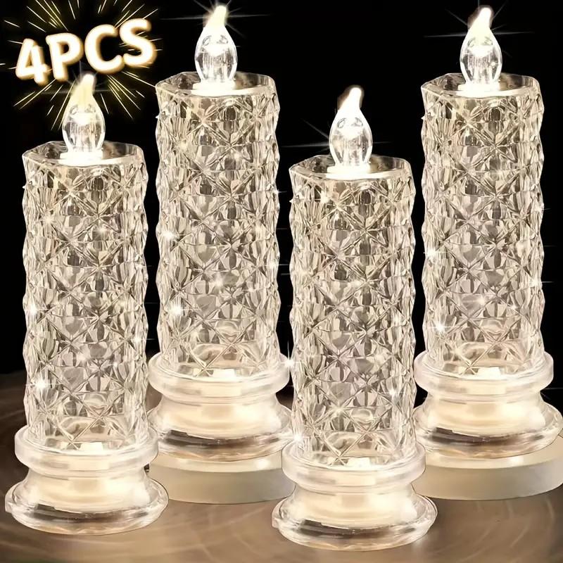 Bougies LED décoratives à changement de couleur et piles AA