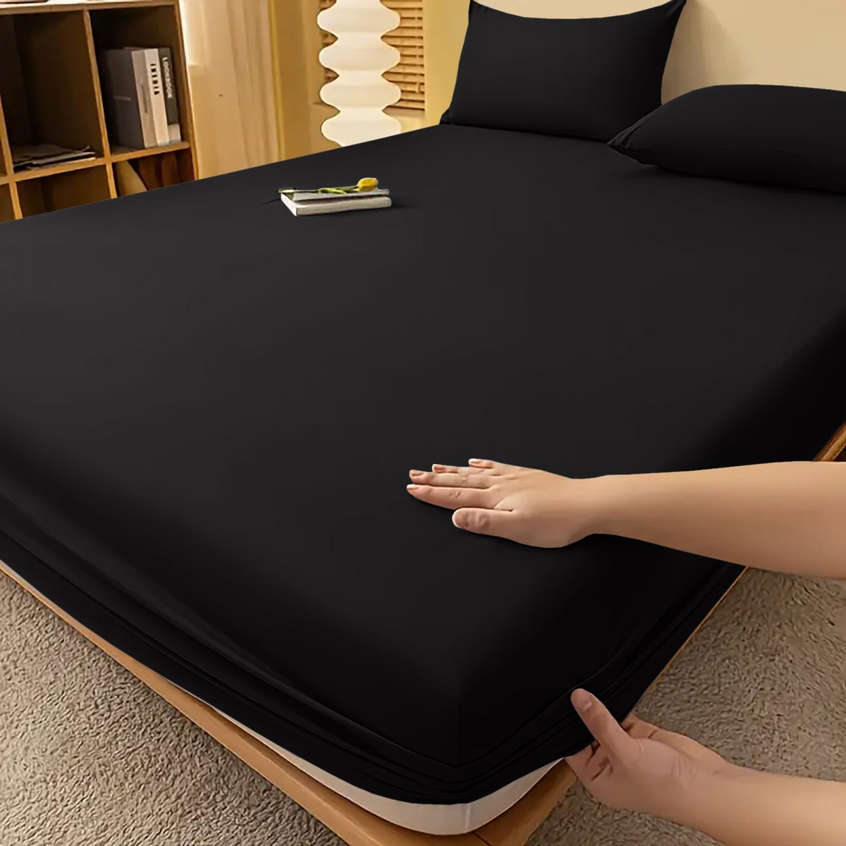 Drap-housse uni à bonnet profond de 29 cm