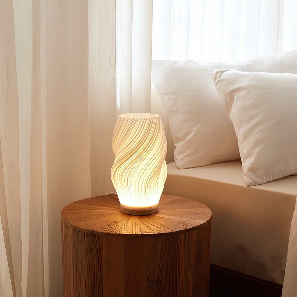 Lampe décorative USB à formes ondulées et intensité réglable