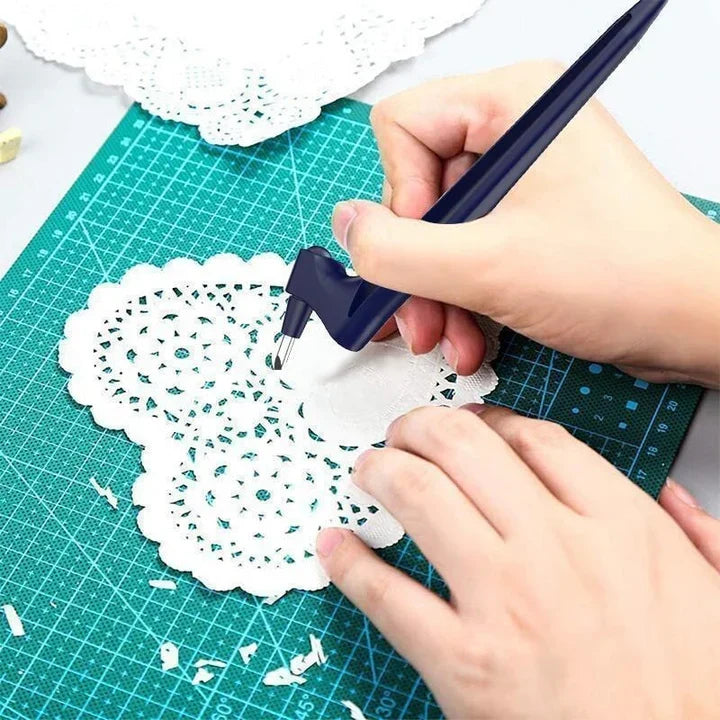 Cutter de précision en forme de stylo à lame rotative 360°