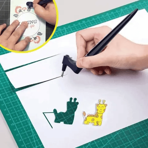 Cutter de précision en forme de stylo à lame rotative 360°