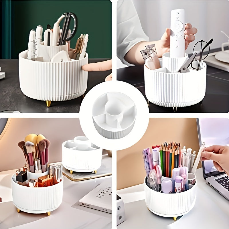 Organisateur de maquillage rotatif à cinq compartiments