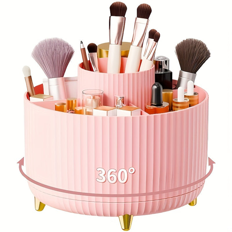 Organisateur de maquillage rotatif à cinq compartiments