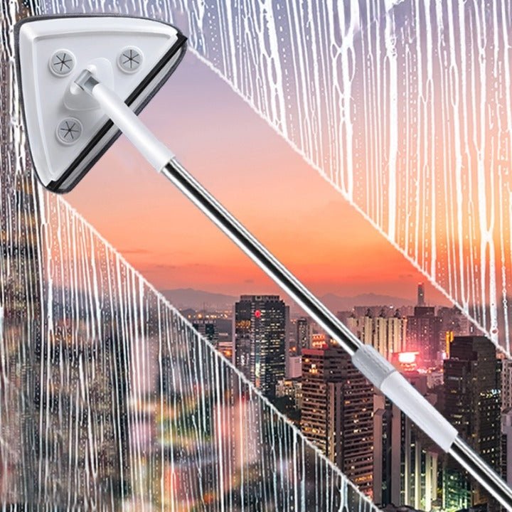 Balai triangulaire pivotant pour angles et recoins