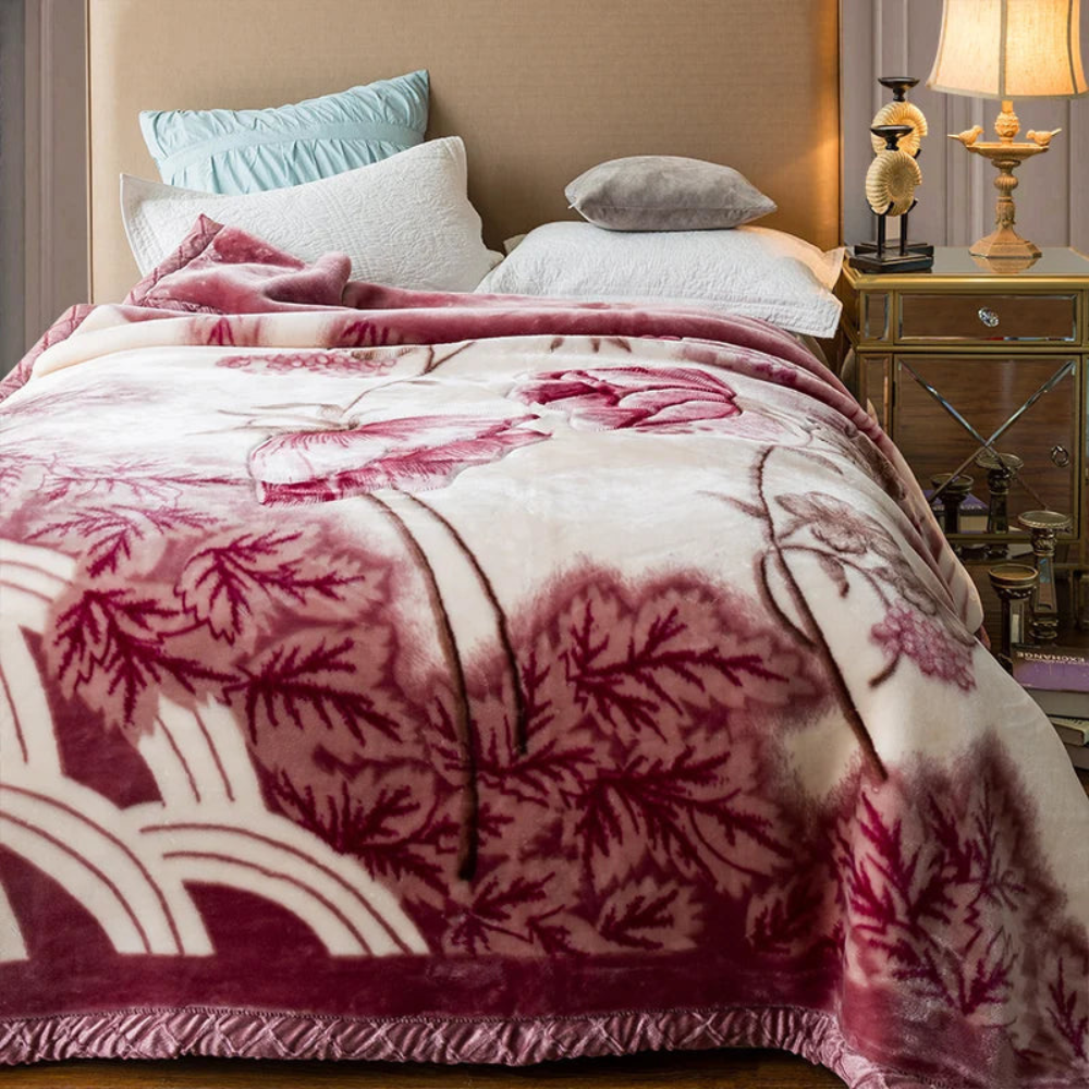 Couverture lestée en peluche texturée pour le lit