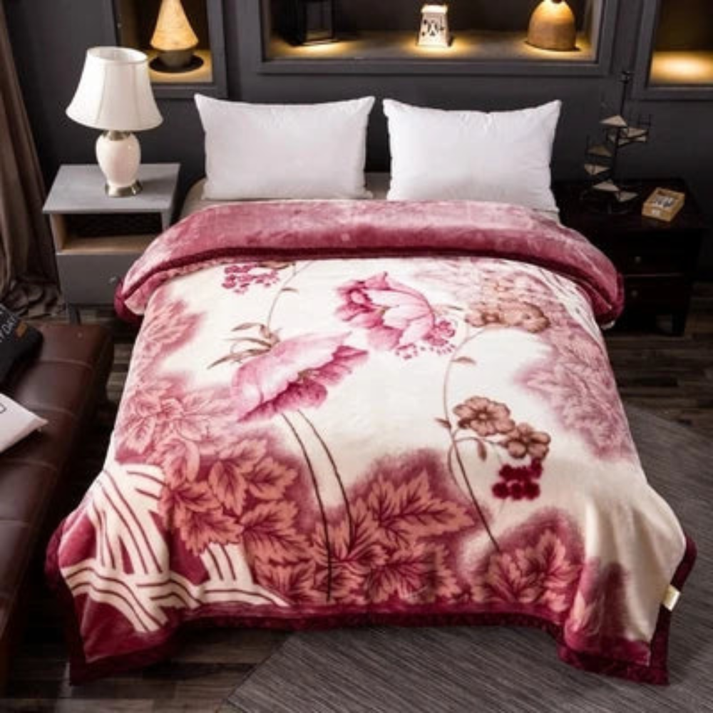 Couverture lestée en peluche texturée pour le lit