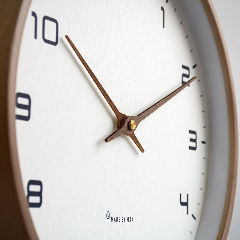 Horloge murale en bois, diamètre 30 cm