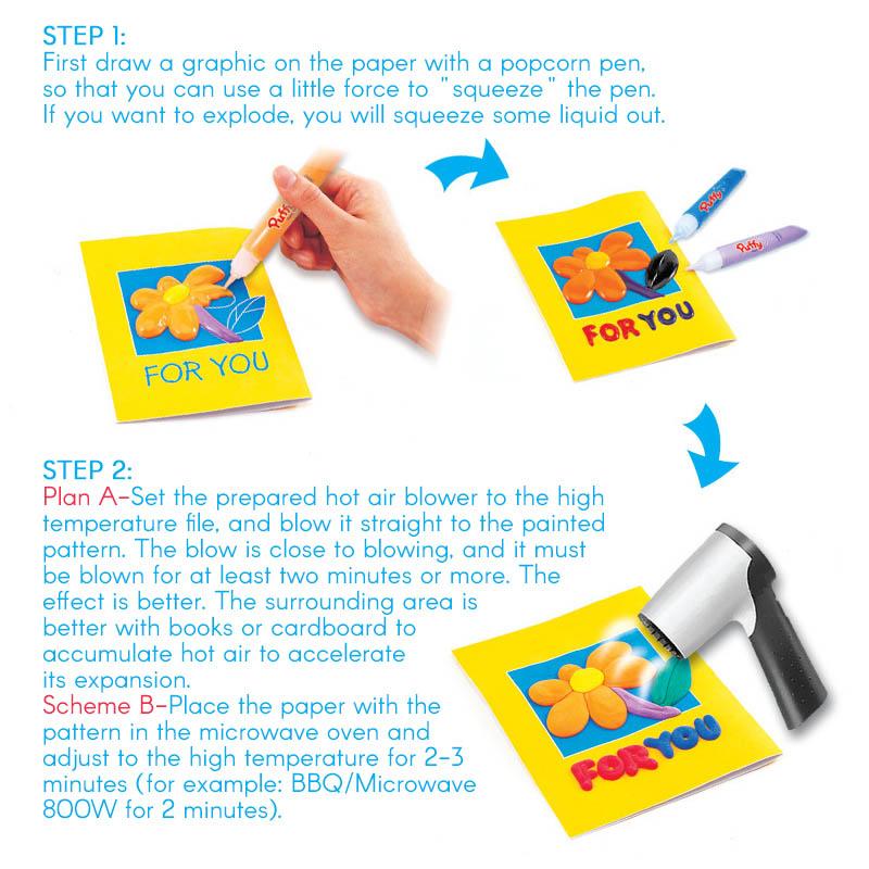 Stylos de dessin 3D gonflants – Lot de 6 activé par la chaleur – image 4