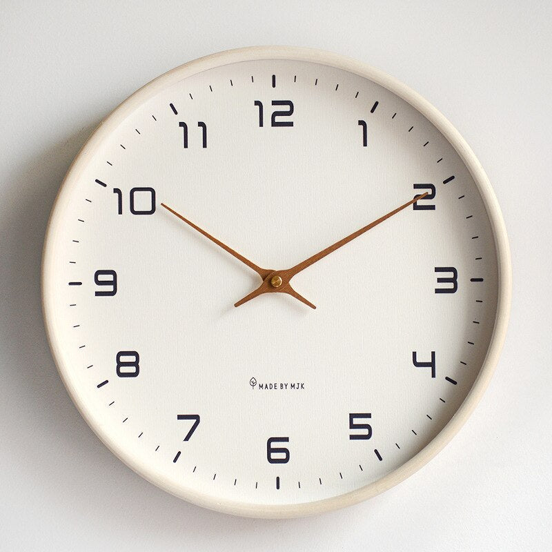 Horloge murale en bois, diamètre 30 cm