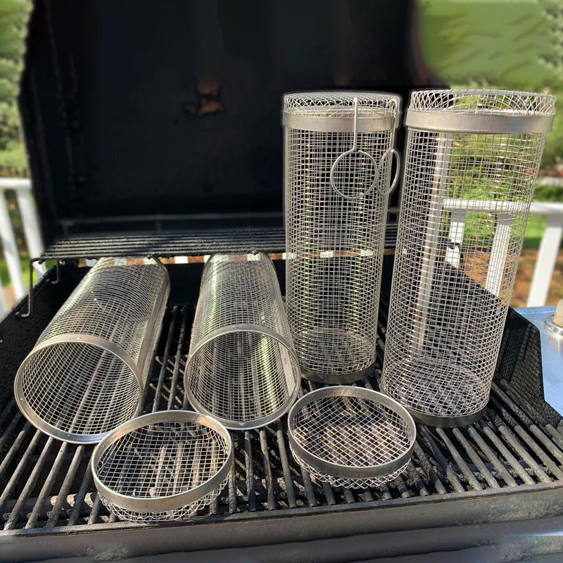 Panier rotatif pour barbecue – Rôtissoire à légumes en acier inoxydable 304 – image 5