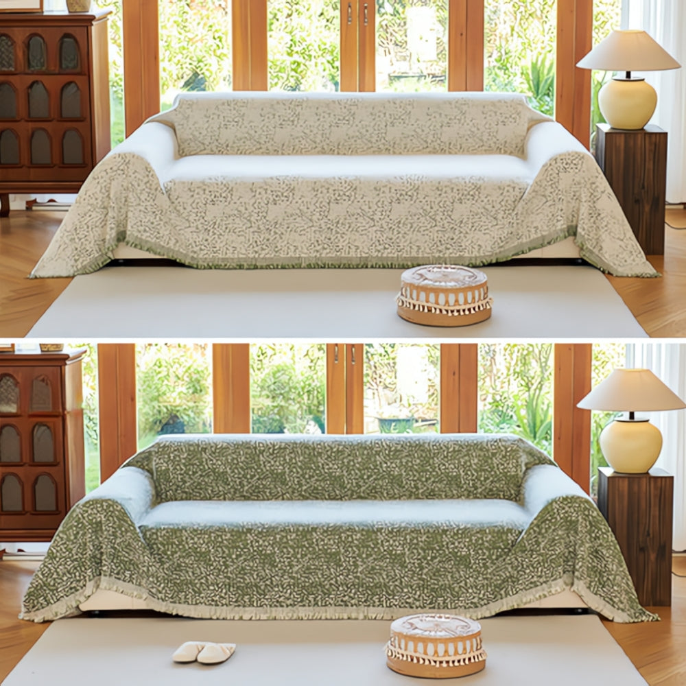 Plaid de canapé réversible à motifs bohèmes
