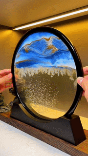 Tableau décoratif 3D à sable mouvant – bleu – image 7