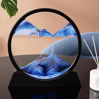 Tableau décoratif 3D à sable mouvant – bleu
