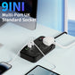 Multiprise britannique avec trois prises secteur et six ports USB, 2 m