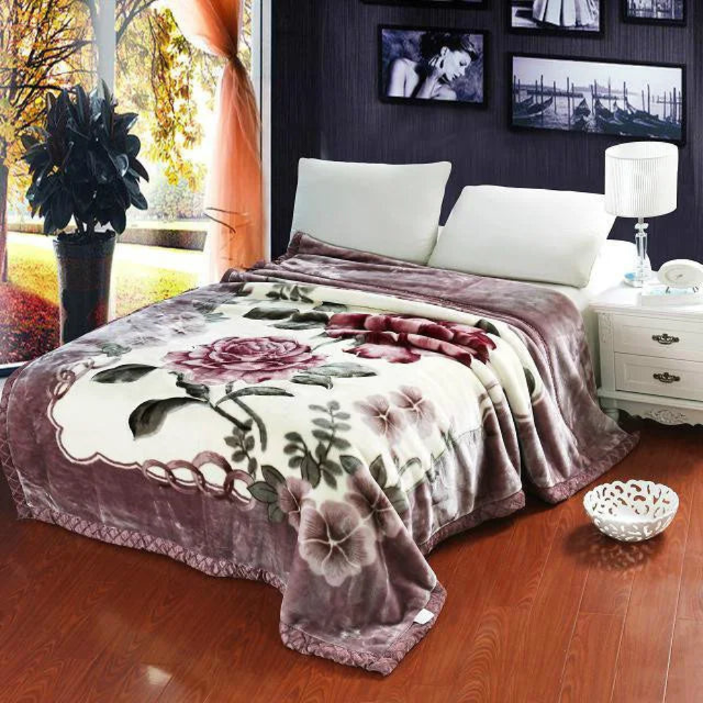 Couverture lestée en peluche texturée pour le lit