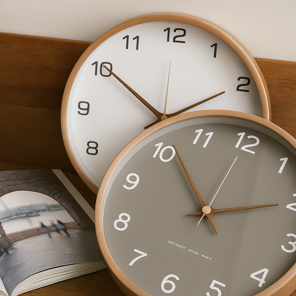 Horloge murale ronde de style scandinave, 30 cm