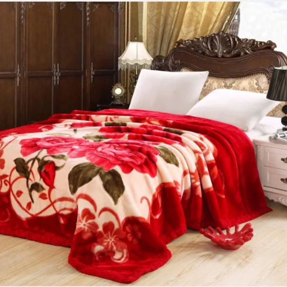 Couverture lestée en peluche texturée pour le lit
