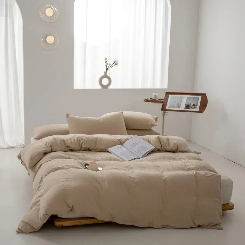 Parure de lit trois pièces avec housse de couette et deux taies