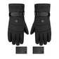 Gants chauffants noirs en nylon à alimentation au choix