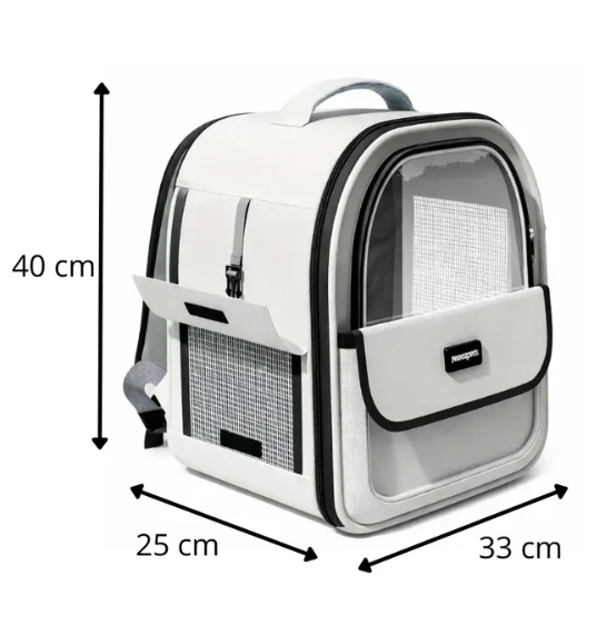 Sac de transport pour chat respirant en forme de capsule transparente