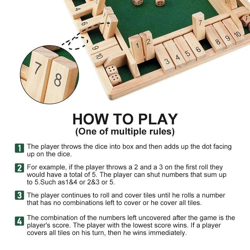 Jeu de nombres en bois – Jeu de maths familial pour 2 à 4 joueurs – image 4