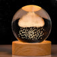 Lampe boule décorative à motif cosmique et LED chaude