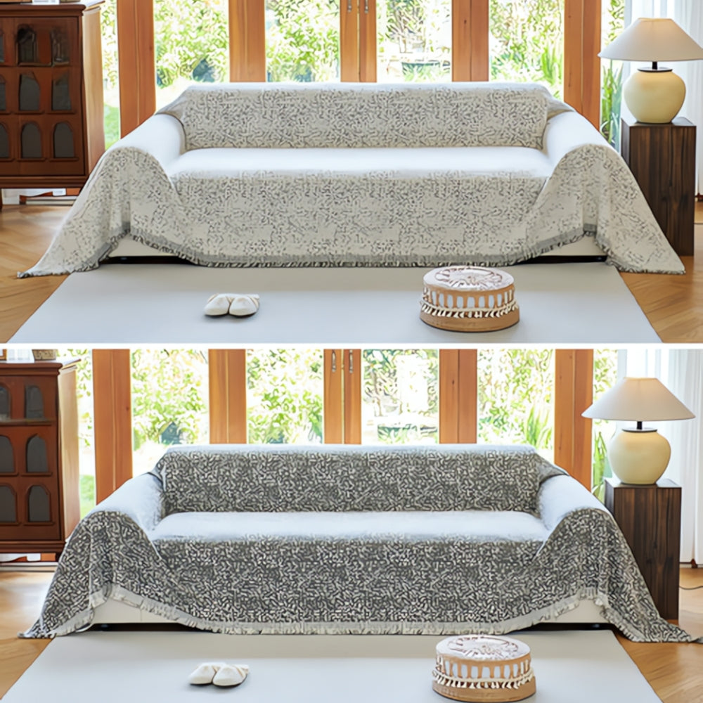 Plaid de canapé réversible à motifs bohèmes