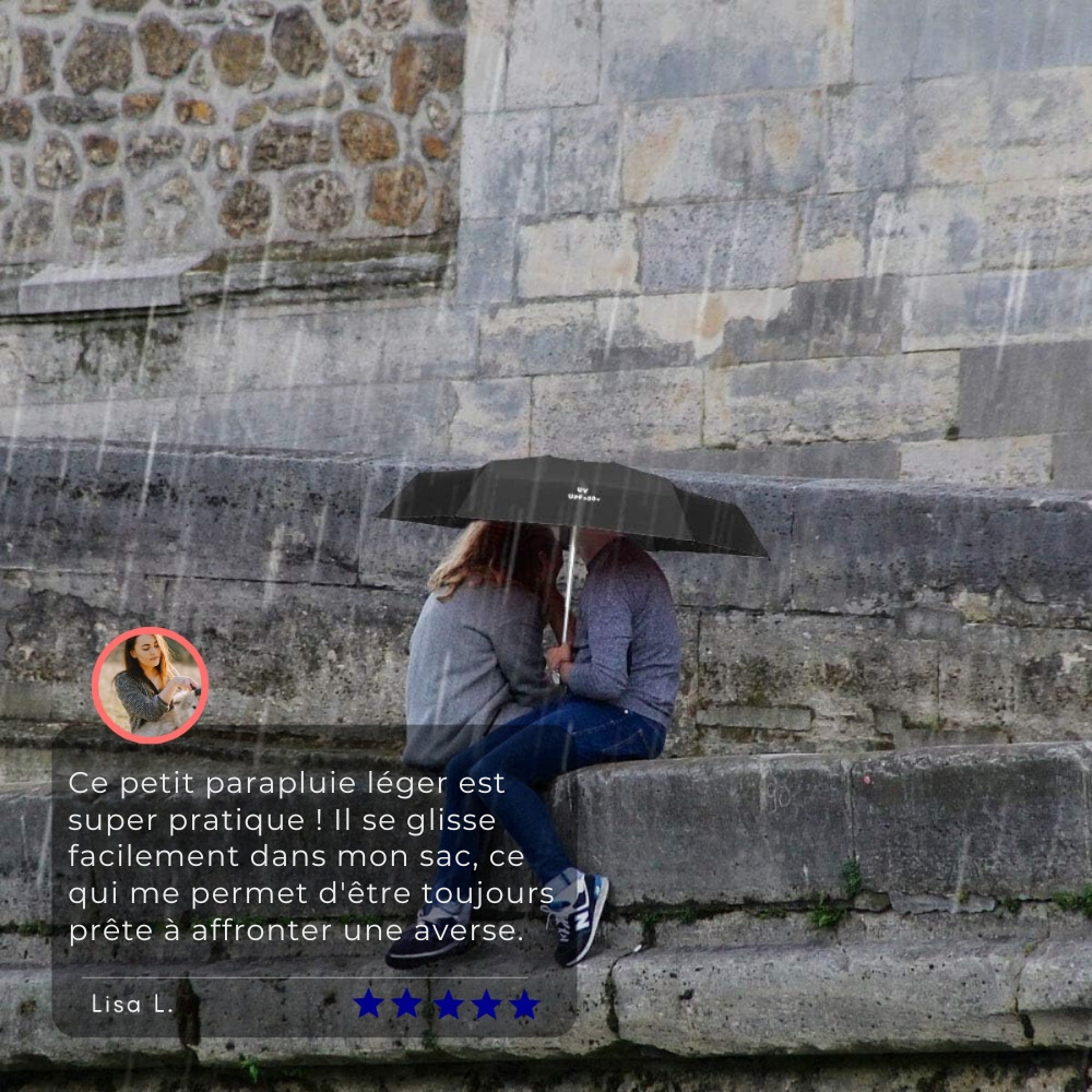 Parapluie compact de voyage – rouge – image 22