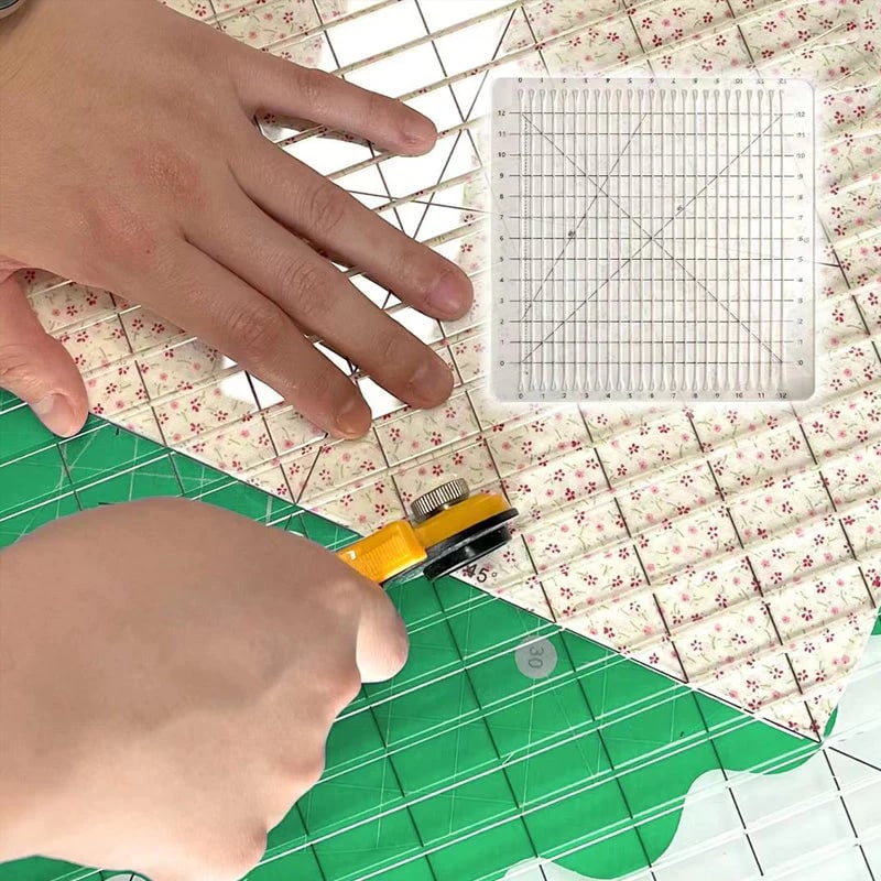 Ensemble de règles de couture 5 en 1 avec cutter rotatif