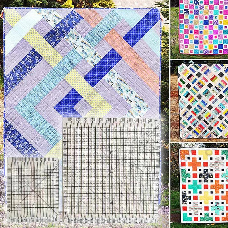 Ensemble de règles de couture 5 en 1 avec cutter rotatif