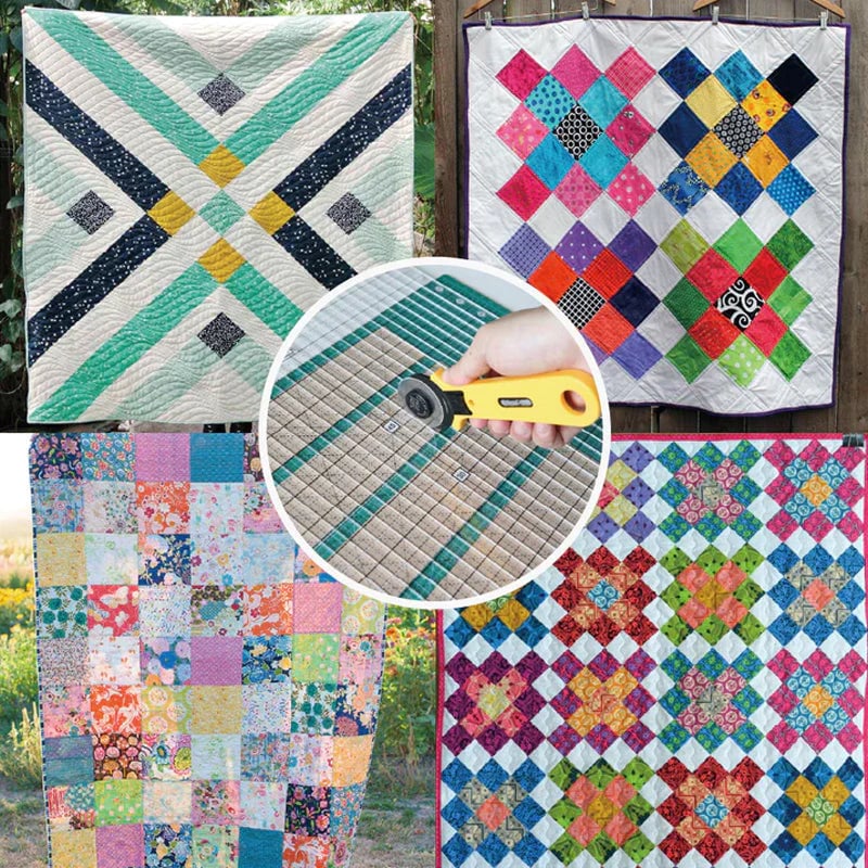 Ensemble de règles de couture 5 en 1 avec cutter rotatif