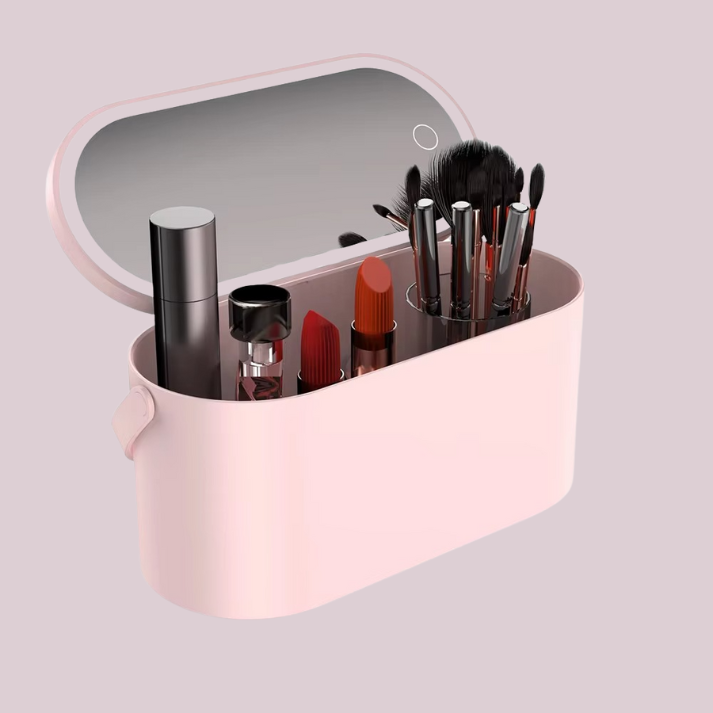 Boîte de maquillage avec miroir éclairé