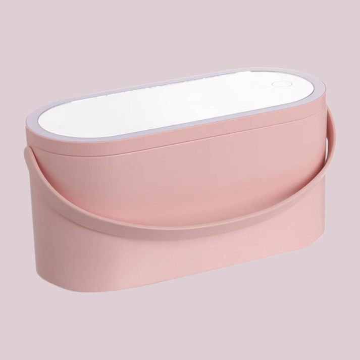 Boîte de maquillage avec miroir éclairé