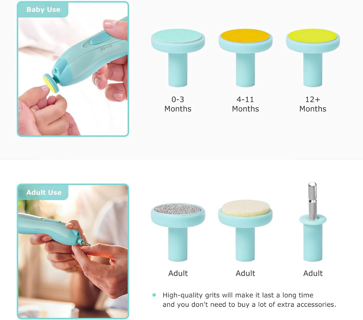 Lime à ongles électrique pour bébé