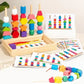 Jeu de tri de formes et perles sur tiges
