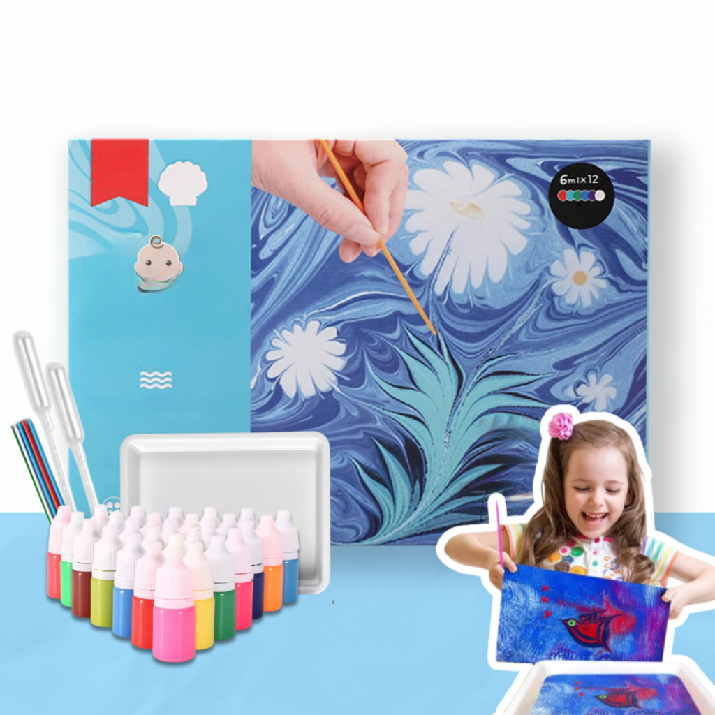 Kit de peinture marbrée sur eau